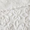 5-Piece French Country White Chenille Medallion Cotton Daybed Cover Bedding Set