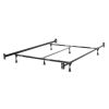 Queen/King Adjustable Metal Bed Frame with Headboard Footboard Brackets