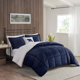 Plush to Sherpa Down Alternative Comforter Set