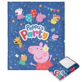 Hasbro Peppa Pig Peppa's Party Silk Touch Throw Blanket 50X60