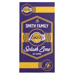 NBA Los Angeles Lakers Dominion Personalized Beach Towel 30Ã—60 Inches