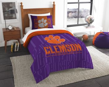 Clemson OFFICIAL Collegiate "Modern Take" Twin Comforter & Sham Set