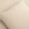 Full/Queen Lightweight Cotton Linen Beige Textured Reversible 3-Piece Quilt Set