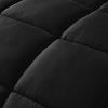 King Size Reversible Microfiber Down Alternative Comforter Set in Black