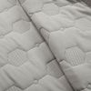 Full/Queen Hexagonal Pattern Lightweight Grey Textured Cotton 3 Piece Quilt Set